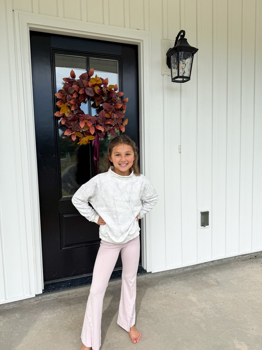Youth woodlands mock neck