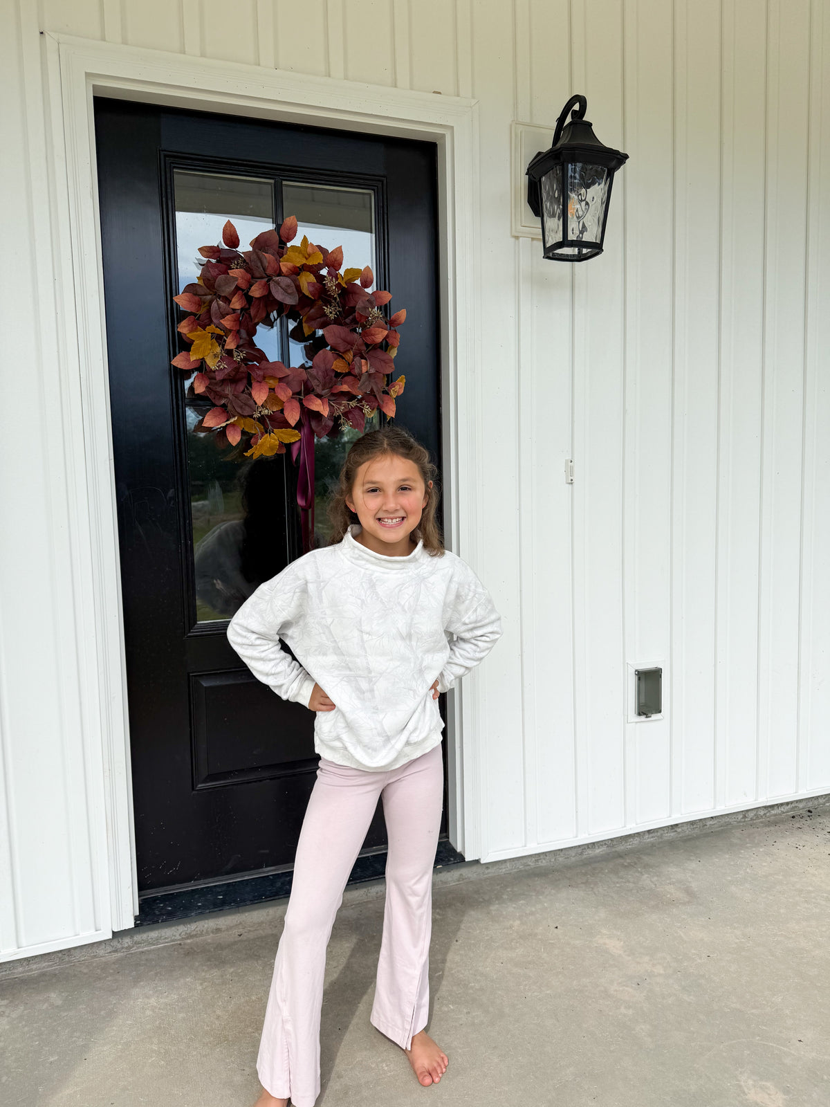 Youth woodlands mock neck