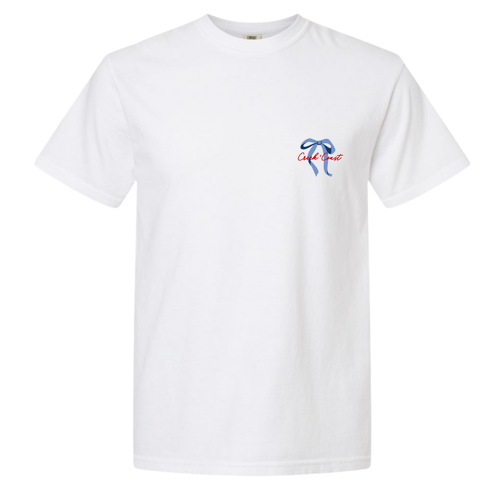 Youth all American Girl bow tee