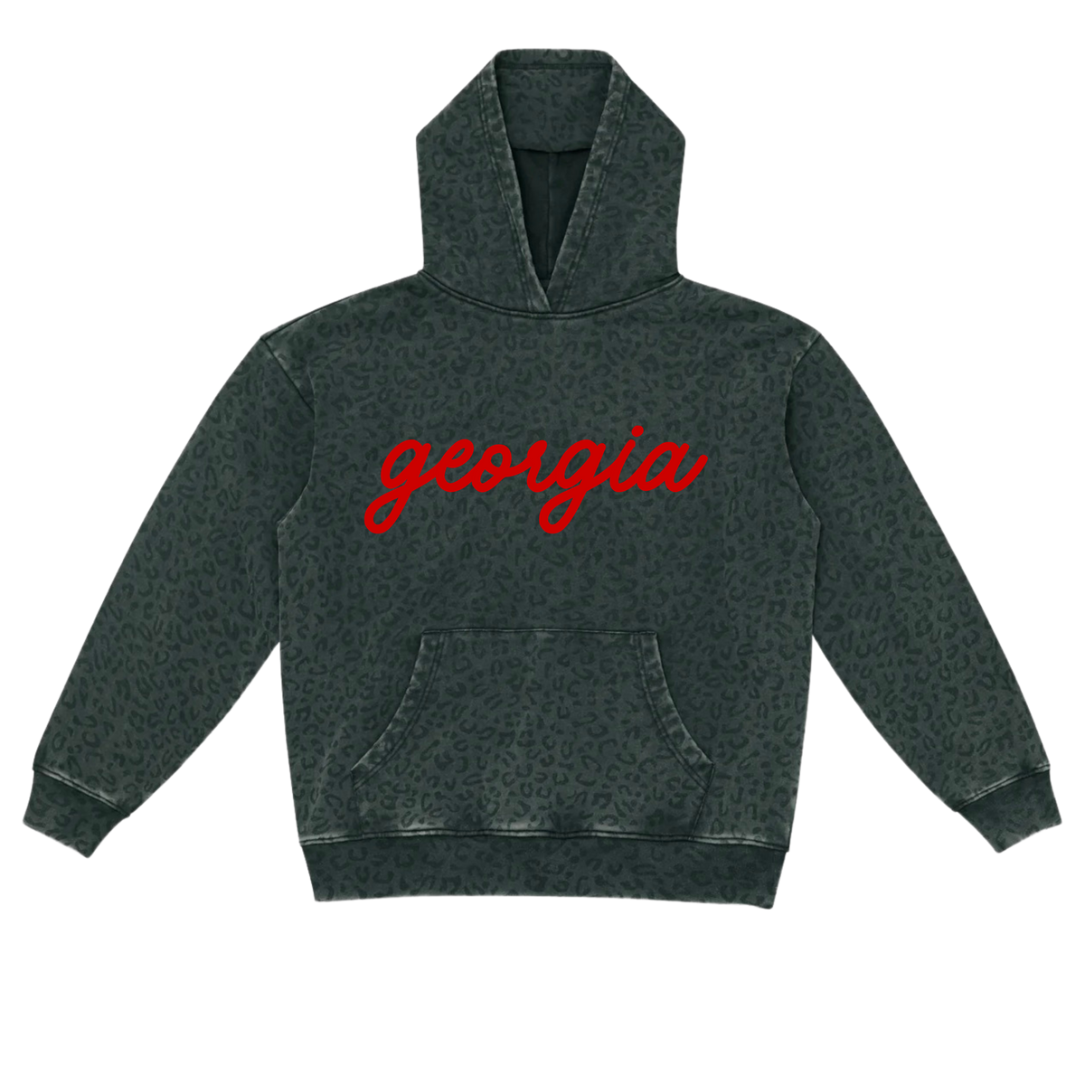 Georgia vintage black leopard hoodie