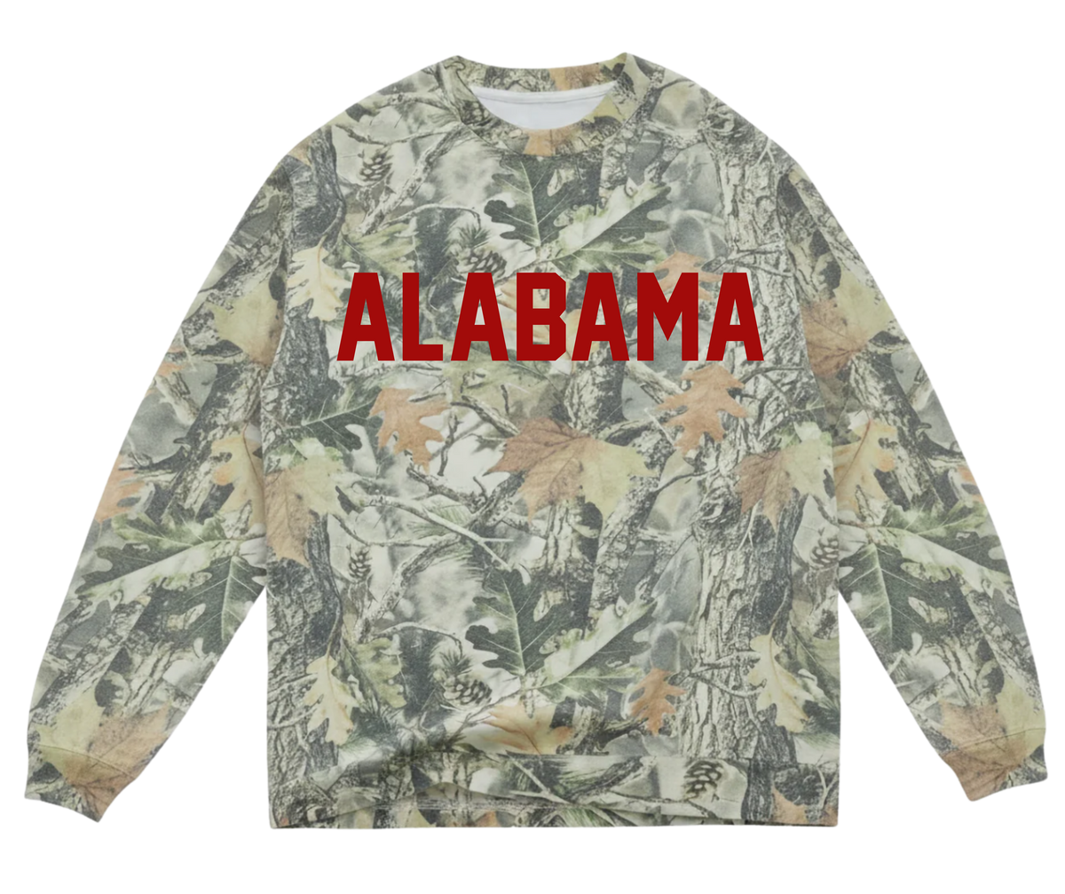 Camo long sleeve alabama tee