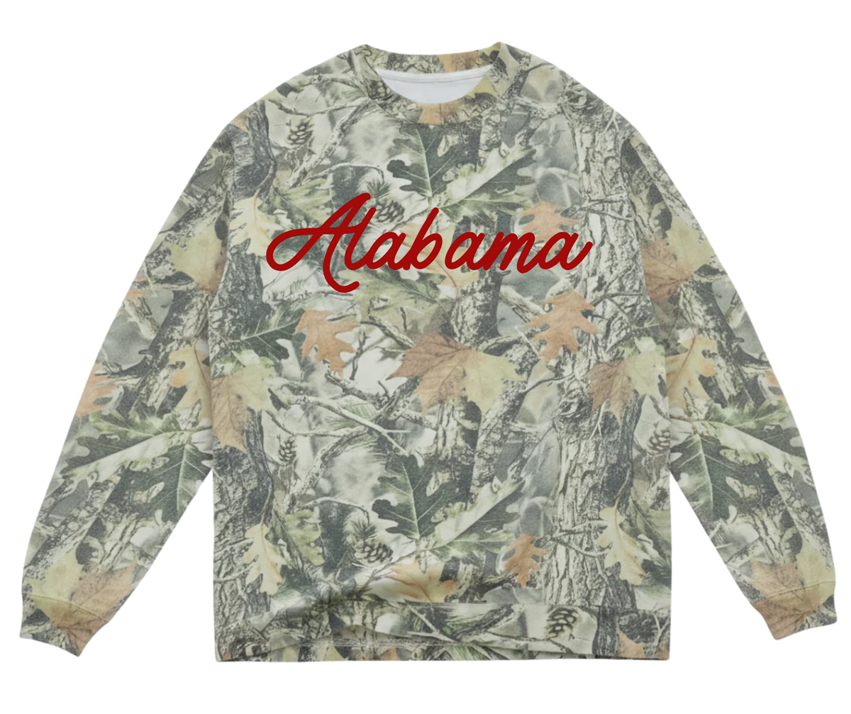 Camo long sleeve alabama tee